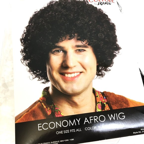 Afro Wig by Franco Costume Culture Black Unisex  NWT NOS - Picture 5 of 9